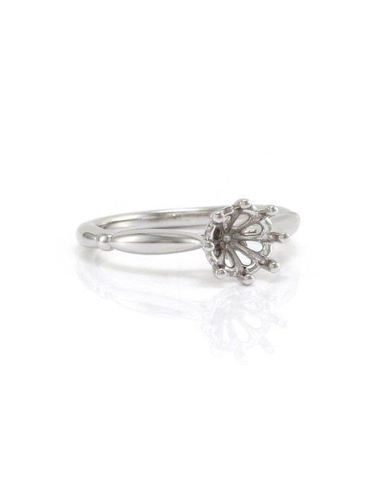 Gabriel & Co. Amavida Solitaire Ring Mounting in 18K White Gold